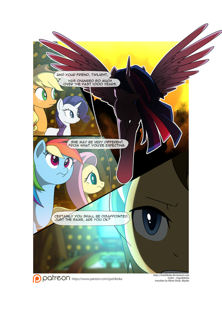 2015 applejack_(mlp) comic doctor_who doctor_whooves_(mlp) earth_pony english_text equine female feral fluttershy_(mlp) friendship_is_magic fur gashiboka hair horn horse male mammal my_little_pony pegasus pony rainbow_dash_(mlp) rarity_(mlp) tardis text twilight_sparkle_(mlp) winged_unicorn wings