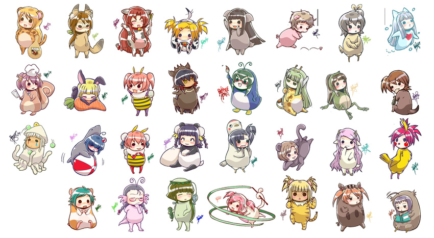 absurdres ahoge aisaka_sayo akashi_yuuna animal_costume art_brush asakura_kazumi ayase_yue bad_source ball baozi bird blonde_hair bone book carrot chao_lingshen chef_hat cucumber evangeline_a_k_mcdowell everyone fish food hakase_satomi hasegawa_chisame hat highres izumi_ako juggling kagurazaka_asuna kakizaki_misa karakuri_chachamaru kasuga_misora kitsune_konno konoe_konoka kufei kugimiya_madoka mahou_sensei_negima! multiple_girls murakami_natsumi naba_chizuru nagase_kaede narutaki_fumika narutaki_fuuka ookouchi_akira pactio paintbrush robot_ears sakurazaki_setsuna saotome_haruna sasaki_makie shiina_sakurako spatula tatsumiya_mana yotsuba_satsuki yukihiro_ayaka zazie_rainyday