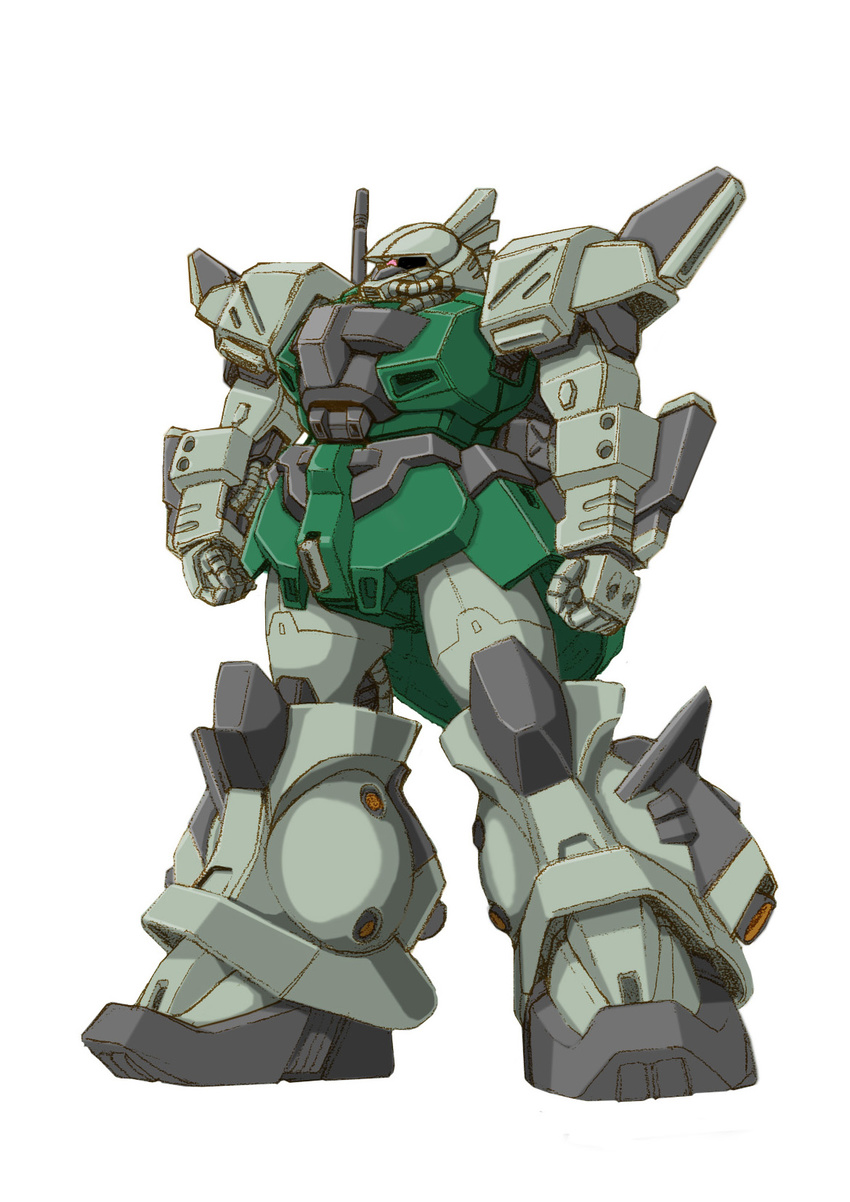 artist_request fusion gelgoog gundam highres mecha mobile_suit_gundam no_humans simple_background solo zaku zaku_ii