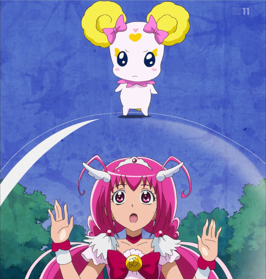 bubble candy_(smile_precure!) cure_happy highres pink_eyes pink_hair precure screencap smile_precure! twintails