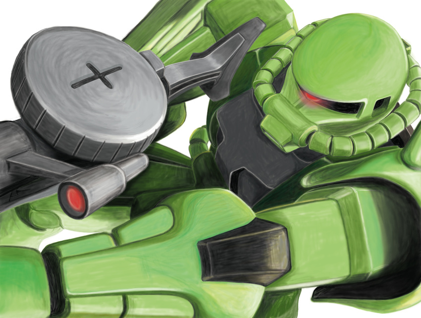 gun gundam mecha mobile_suit_gundam weapon zaku zaku_ii