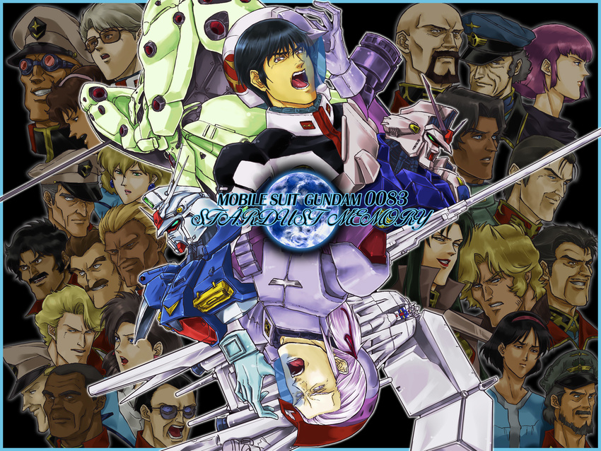 absurdres aguille_delaz alpha_a_bate anavel_gato bask_om bernard_monsha bily_glardle chap_adel chuck_keith cima_garahau dendrobium_schema draize eiphar_synapse everyone goggles green_wyatt gundam gundam_0083 gundam_gp-01_full_vernian_zephyranthes gundam_gp-02_physalis gundam_gp-03_stamen haman_karn highres john_kowen karius_otto kelly_layzner kou_uraki latuera_chapra lucette_audevie mecha military_uniform mion mora_boscht multiple_boys multiple_girls nakohha_nakato neue_ziel neuen_bitter nina_purpleton pilot_suit south_burning sunglasses yuri_hasler