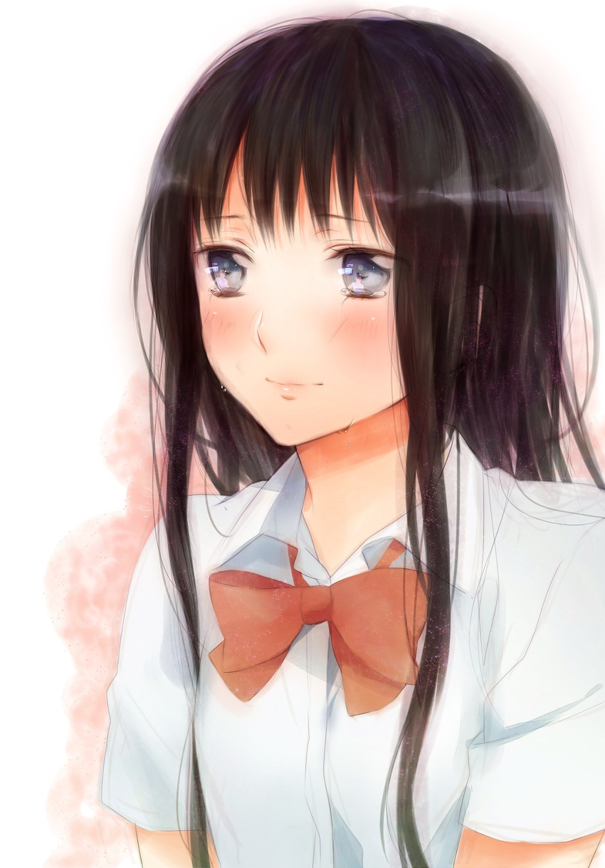 eye_reflection highres kimi_ni_todoke kuronuma_sawako murakami_yuichi reflection school_uniform solo tears