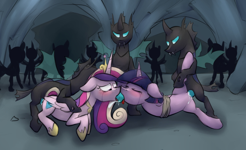 changeling cum cum_in_pussy cum_inside equine female feral forced friendship_is_magic group horn male male/female mammal marsminer my_little_pony oral penis princess_cadance_(mlp) pussy rape twilight_sparkle_(mlp) unicorn vaginal winged_unicorn wings