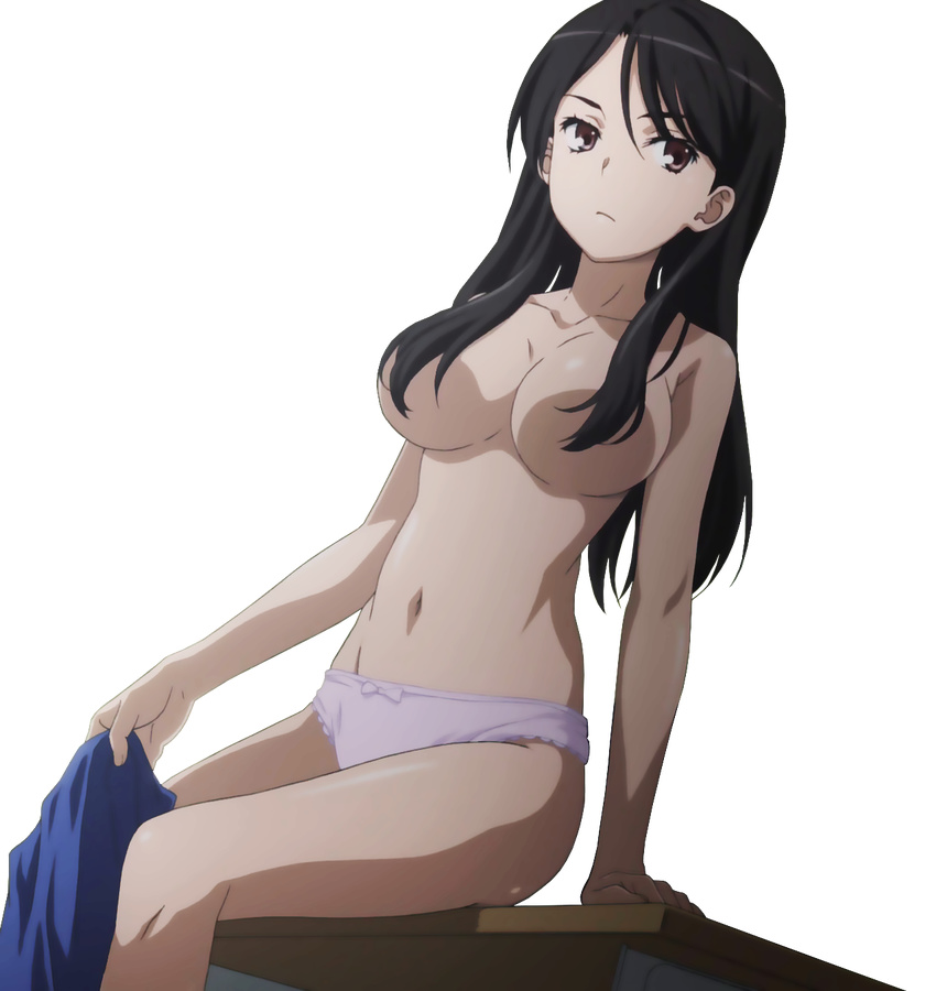 1girl black_hair breasts fukiyose_seiri panties to_aru_majutsu_no_index underwear