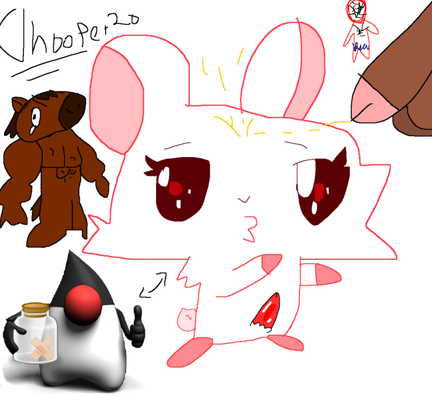 catbutts_(artist) dhooper20 hamster highres horse kuchi marvel non-web_source pidor_(dhooper20) spider-man_(series)