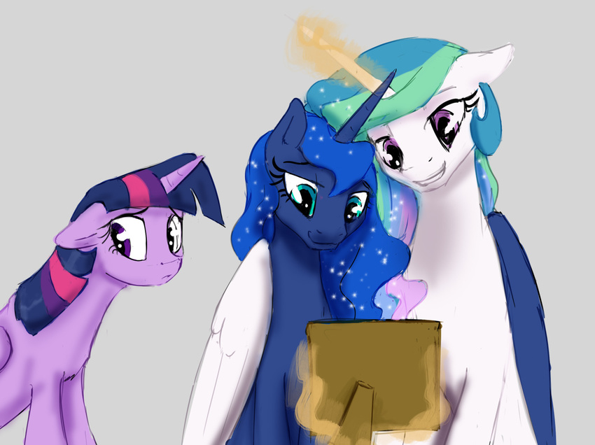 2015 equine female feral friendship_is_magic horn mammal my_little_pony princess_celestia_(mlp) princess_luna_(mlp) silfoe twilight_sparkle_(mlp) winged_unicorn wings