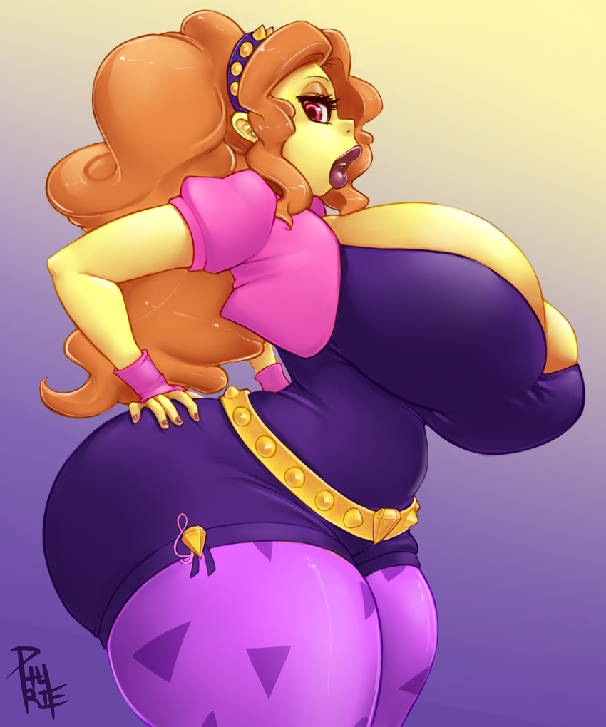 adagio_dazzle_(eg) big_breasts big_butt breasts butt chubby clothing equestria_girls female hair huge_breasts huge_butt human long_hair looking_at_viewer mammal my_little_pony phurie sexy_pose solo wide_hips