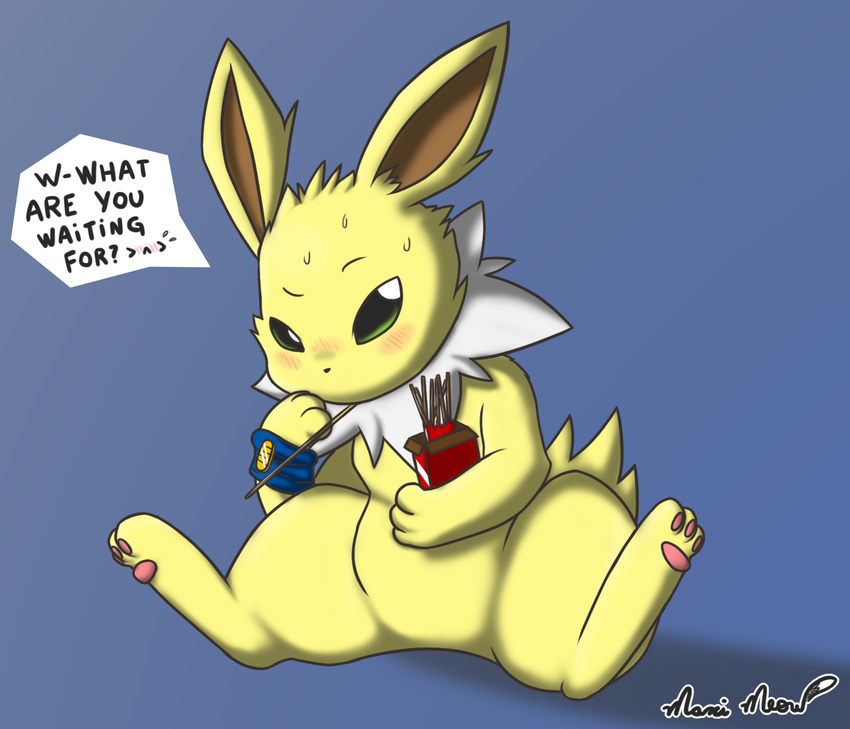 eeveelution game_(disambiguation) jetta_the_jolteon jolteon maxi_meow nintendo pocky pok&eacute;mon video_games