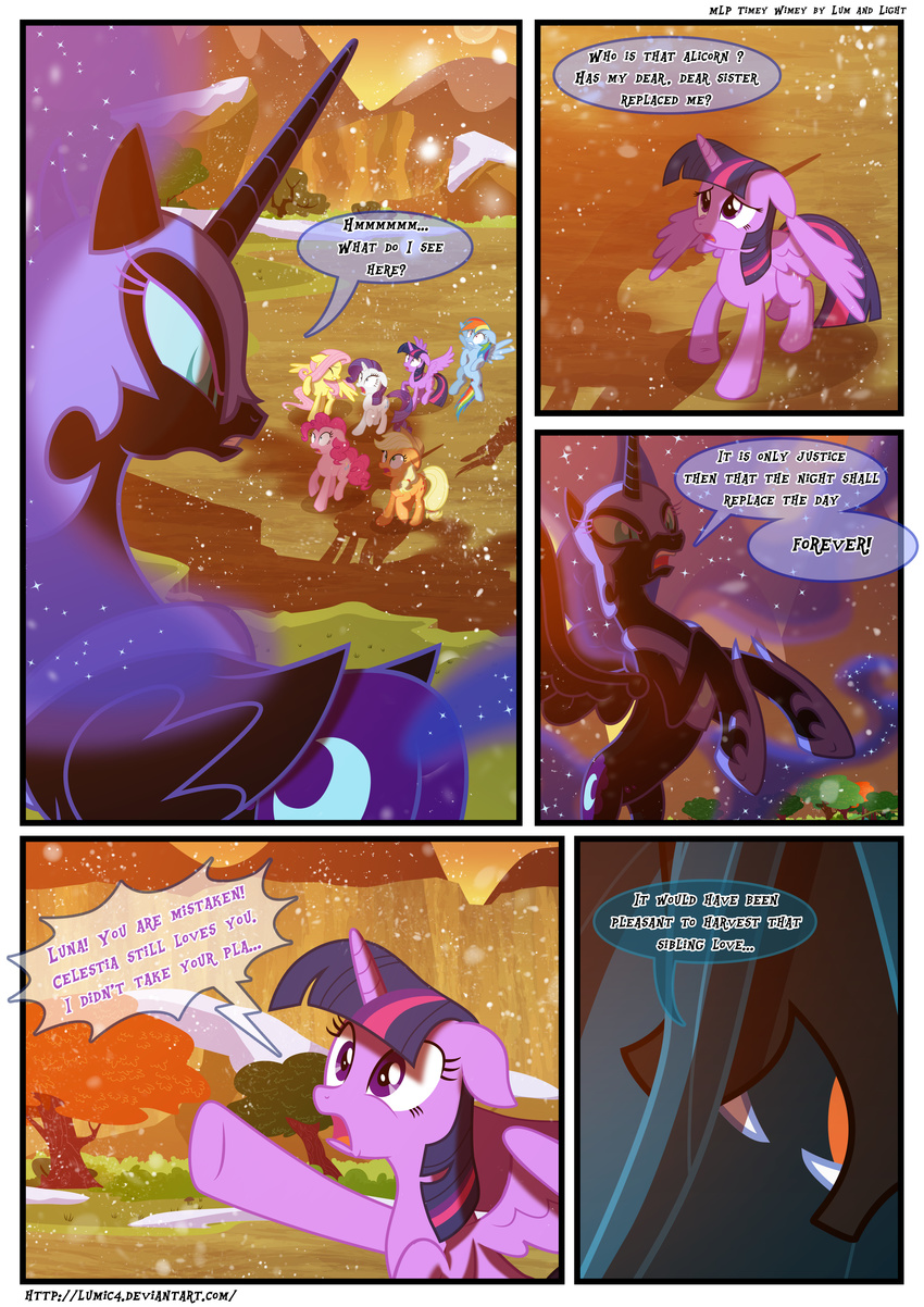 2015 applejack_(mlp) changeling comic dialogue english_text equine female fluttershy_(mlp) friendship_is_magic horn horse luke262 mammal my_little_pony nightmare_moon_(mlp) pegasus pinkie_pie_(mlp) pony queen_chrysalis_(mlp) rainbow_dash_(mlp) rarity_(mlp) text twilight_sparkle_(mlp) unicorn winged_unicorn wings