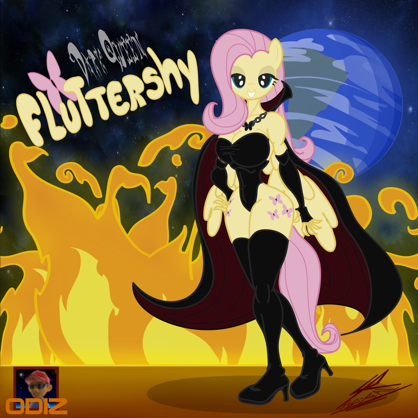 absurd_res anthro battletoads big_breasts breasts cleavage clothed clothing cosplay dark_queen equine female fluttershy_(mlp) friendship_is_magic hi_res mammal my_little_pony pegasus sub-real video_games wings