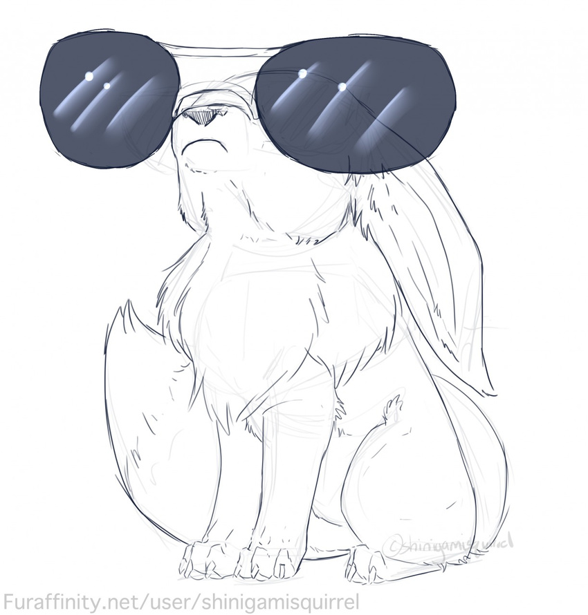 cool eevee eyewear feral nintendo pok&eacute;mon shinigamisquirrel sitting smug sunglasses swag video_games