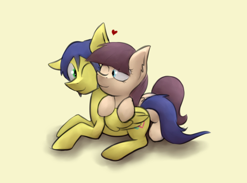 couple cuddling duo honey_blossom love marsminer my_little_pony