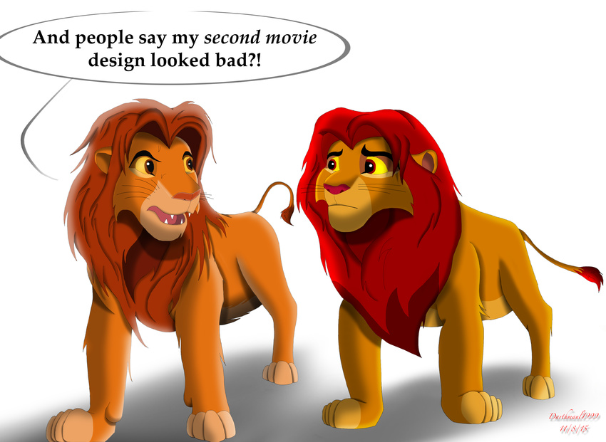 comparison darthmaul1999 disney duo feline lion male mammal simba the_lion_guard the_lion_king