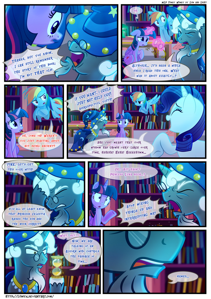 2015 comic dialogue equine eyewear female friendship_is_magic glasses hat horn luke262 male mammal my_little_pony pegasus rainbow_dash_(mlp) rarity_(mlp) starswirl_the_bearded_(mlp) twilight_sparkle_(mlp) unicorn winged_unicorn wings wizard_hat