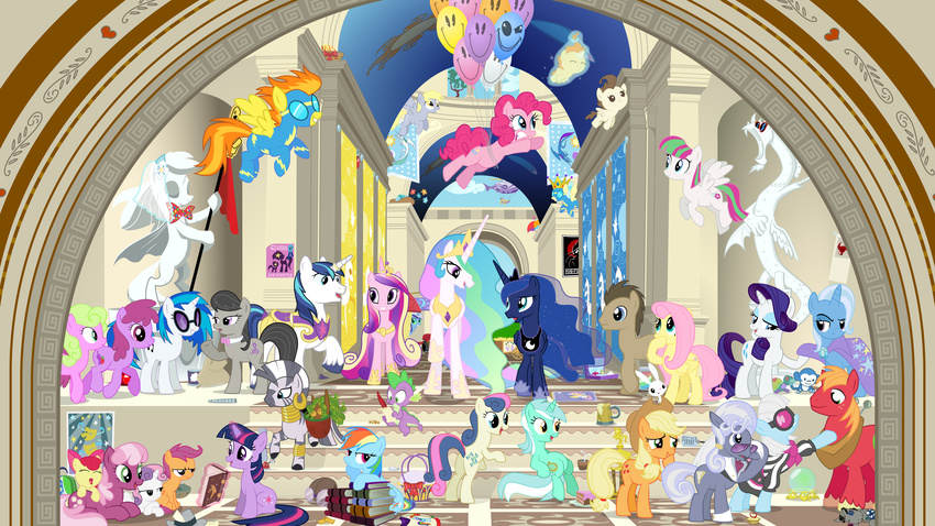 2013 absurd_res amber_eyes angel_(mlp) apple_bloom_(mlp) apple_cider baby balloon basket berry_pinch_(mlp) better_version_at_source big_macintosh_(mlp) black_hair blonde_hair blossomforth_(mlp) blue_eyes blue_hair bonbon_(mlp) book bow brown_eyes brown_hair changeling cheerilee_(mlp) colgate_(mlp) cowboy_hat cupcake cutie_mark_crusaders_(mlp) daisy_(mlp) derpy_hooves_(mlp) discord_(mlp) doctor_whooves_(mlp) draconequus dragon ear_piercing earth_pony equine eyewear feathers female feral fluttershy_(mlp) flying foam_finger food friendship_is_magic fur glasses glowing goggles green_eyes group hair hat hi_res hoity_toity_(mlp) horn horse lagomorph loose_feather lyra_heartstrings_(mlp) magic male mammal multicolored_hair my_little_pony navel octavia_(mlp) orange_hair pegasus photo_finish_(mlp) piercing pink_hair pinkie_pie_(mlp) pony pound_cake_(mlp) princess princess_cadance_(mlp) princess_celestia_(mlp) princess_luna_(mlp) pumpkin_cake_(mlp) purple_fur purple_hair quill rabbit rainbow_dash_(mlp) rainbow_hair rarity_(mlp) red_hair royalty scalie scootaloo_(mlp) sculpture shining_armor_(mlp) smartypants_(mlp) smile spike_(mlp) spitfire_(mlp) statue sweetie_belle_(mlp) trixie_(mlp) twilight_sparkle_(mlp) two_tone_hair unicorn vectorshy vinyl_scratch_(mlp) white_hair wings wonderbolts_(mlp) yellow_eyes young zebra zecora_(mlp)