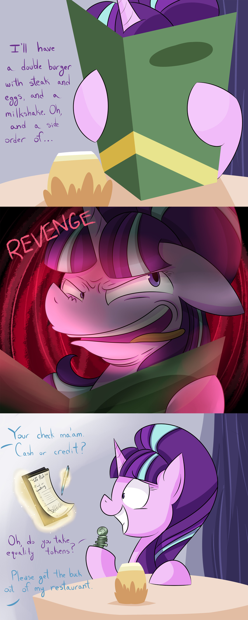 2015 amarcato coin comic dialogue english_text equine female friendship_is_magic horn horse mammal menu my_little_pony pony starlight_glimmer_(mlp) text unicorn