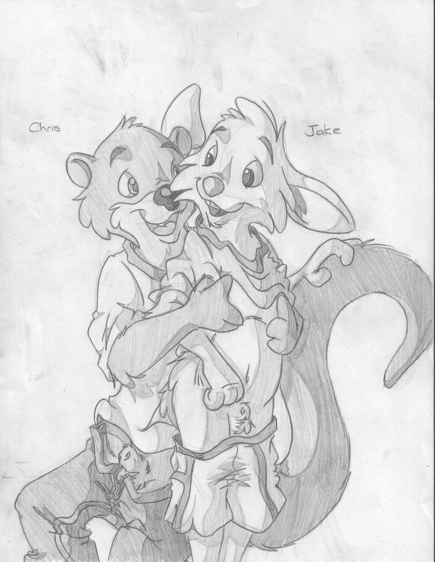 balls buckteeth chris_kirster clothing cub duo from_behind greyscale grope jake_cottontail lagomorph male male/male mammal mizzyam monochrome mustelid open_mouth otter pants pants_down pencil_(artwork) rabbit sheath shirt shirt_lift short standing teeth traditional_media_(artwork) young