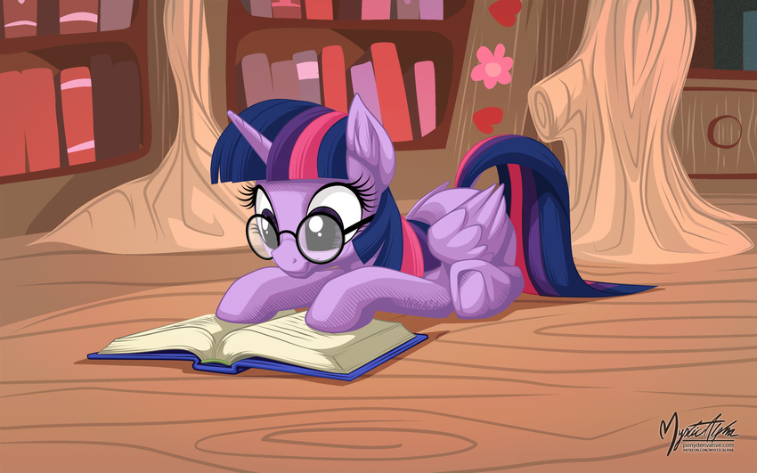 2015 book equine female feral friendship_is_magic horn mammal my_little_pony mysticalpha reading solo twilight_sparkle_(mlp) winged_unicorn wings