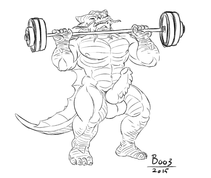 abs anthro balls barbs biceps big_penis boo3 dragon erection exercise knot male muscular nipples nude pecs penis reptile scales scalie sheath solo standing stout weightlifting weights workout