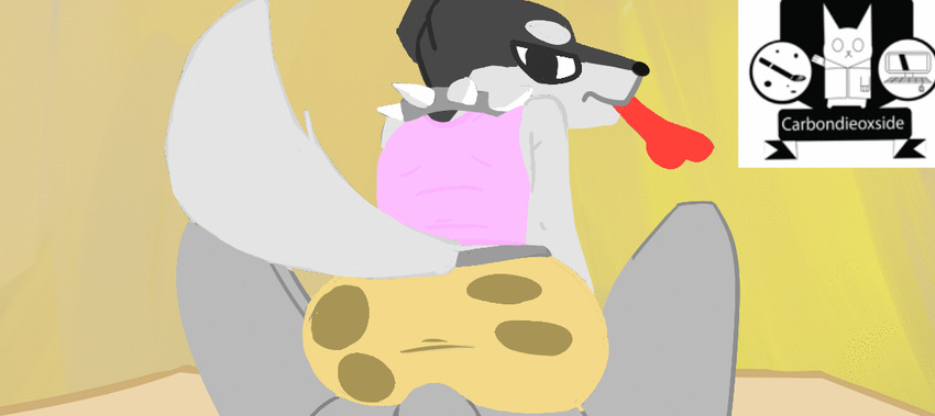 animated anthro big_butt bone butt canine carbondieoxside clothing cute dog doggo fur hot_dogging looking_back male mammal penis simple_background teasing undertale video_games