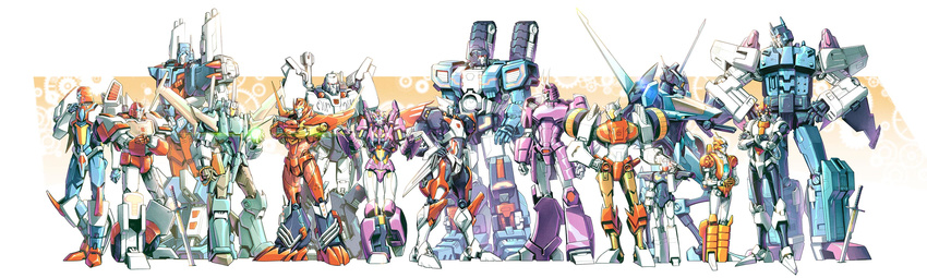 6+boys absurdres autobot badge brainstorm chromedome cyclonus decepticon drift fortress_maximus height_difference highres hot_rod insignia koch mecha megatron megatron_(idw) multiple_boys nautica no_humans overlord_(idw) overlord_(transformers) pharma ratchet rewind robot rodimus rung science_fiction sword the_transformers_(idw) transformers trepan ultra_magnus weapon whirl