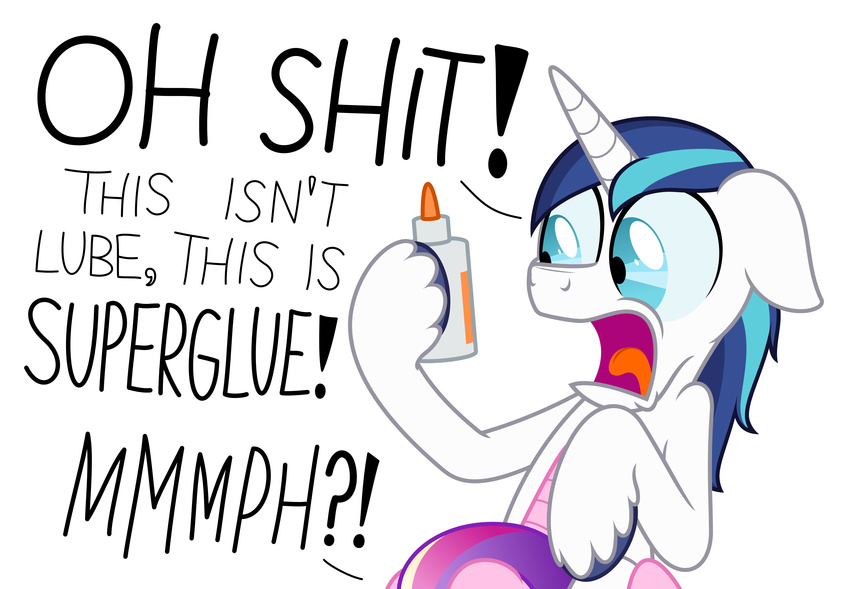 2015 english_text equine fellatio female feral friendship_is_magic glue horn male mammal my_little_pony oral princess_cadance_(mlp) sex shining_armor_(mlp) text unicorn zutheskunk