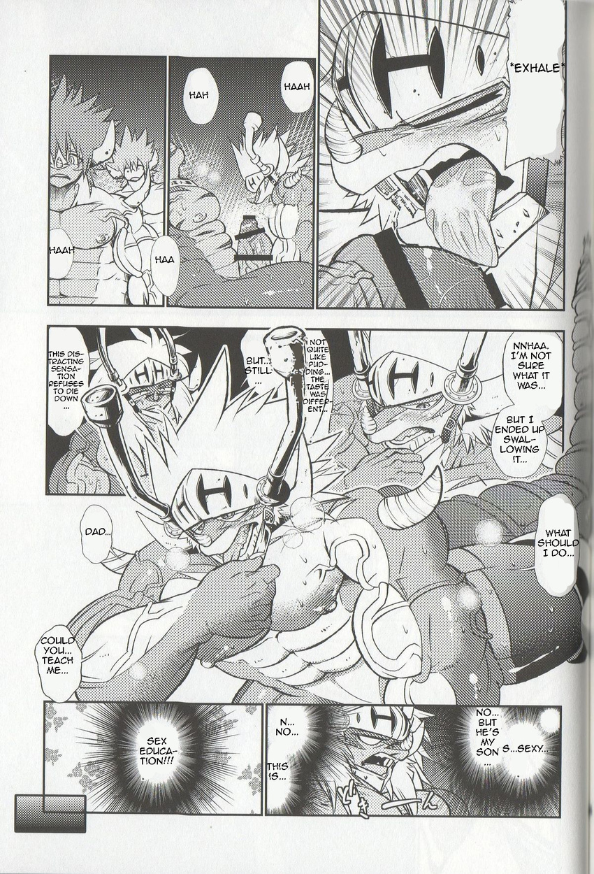 ! !! !!! ... after_sex anthro big_muscles buddyfight comic cum dialogue dragon drum's_father drum_(buddyfight) ekataraf english_text erection fangs father greyscale group hi_res horn incest male male/male monochrome muscular nipples oral parent penetration penis scales scalie sex sharp_teeth son sweat teeth text tongue tongue_out vein veiny_penis wide_eyed
