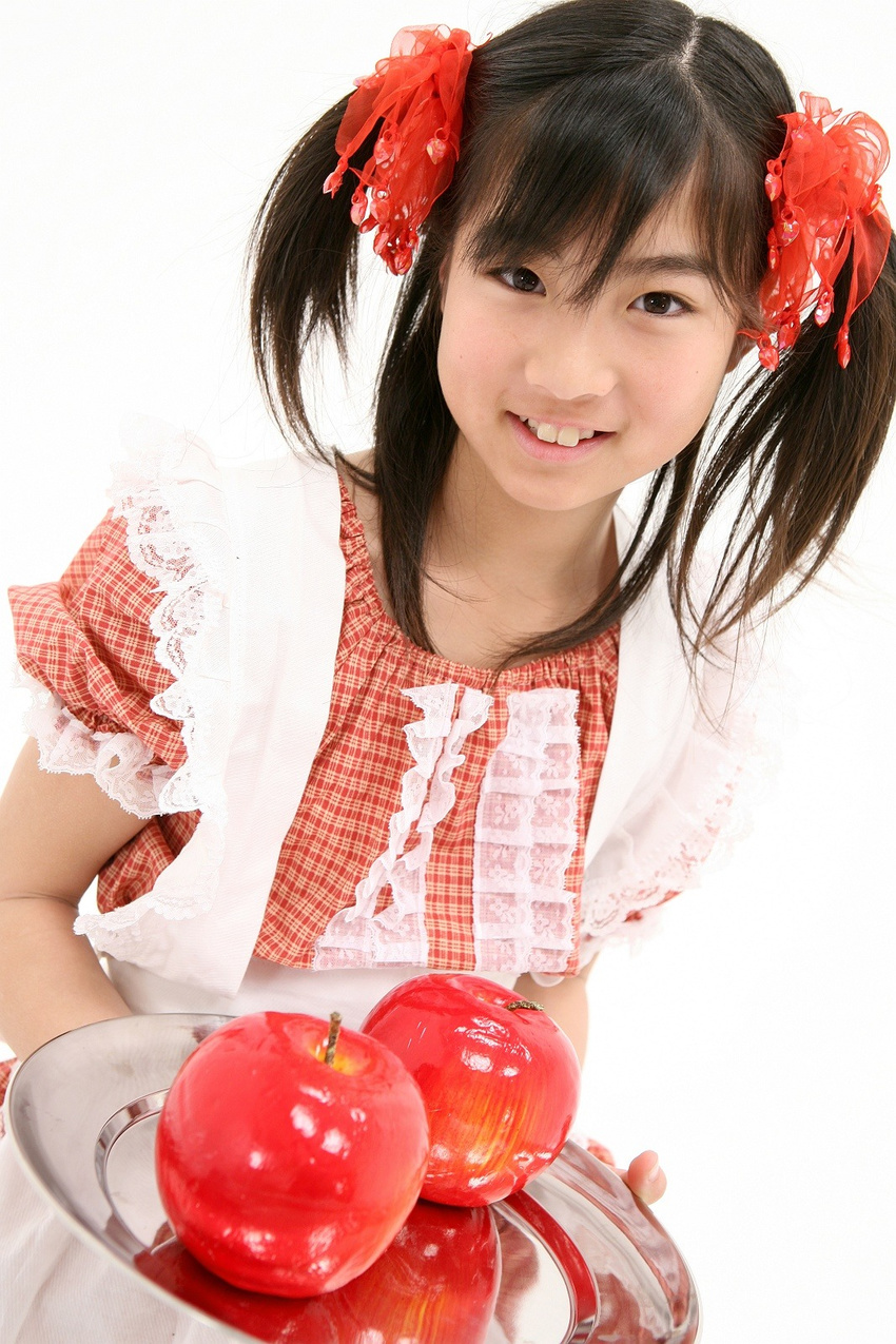 asian child cute girl maid photo photograph ruika