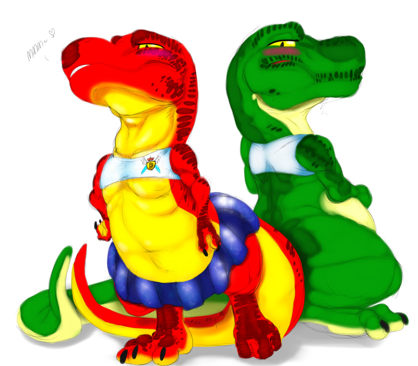 clothing dinosaur dress female heartman98 hi_res reptile rex scalie school slightly_chubby theropod tyrannosaurus_rex uniform