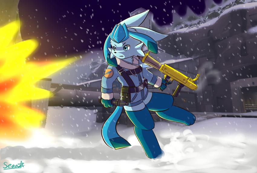 2015 base eeveelution explosion glaceon moutain nintendo pok&eacute;mon rocket_laucher senz snow snowy soldier team_fortress_2 teamfortress_2 video_games