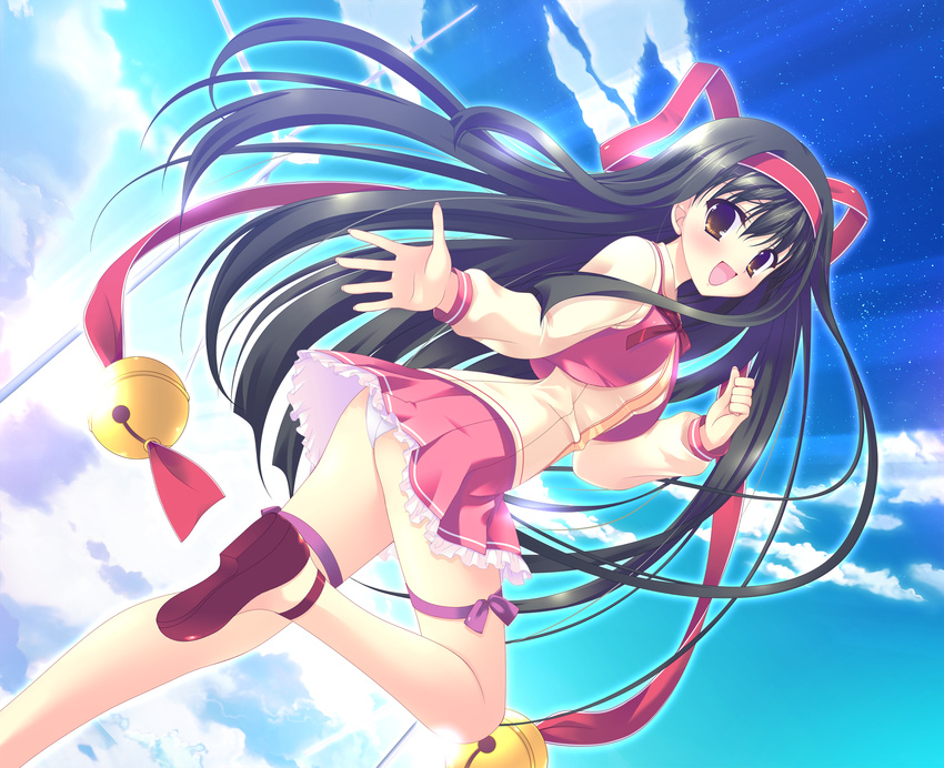 highres long_hair mikanagi_ibuki panties prism_magical solo tanihara_natsuki underwear very_long_hair white_panties