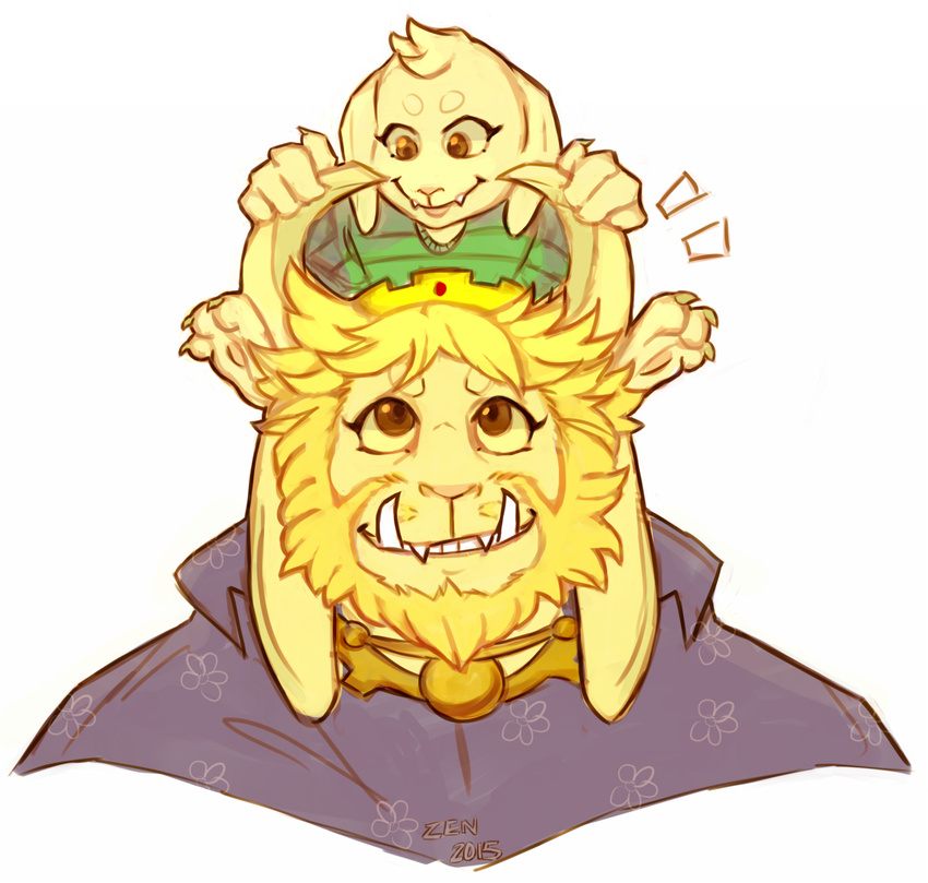 asgore_dreemurr asriel_dreemurr caprine goat mammal monster undertale unknown_artist video_games