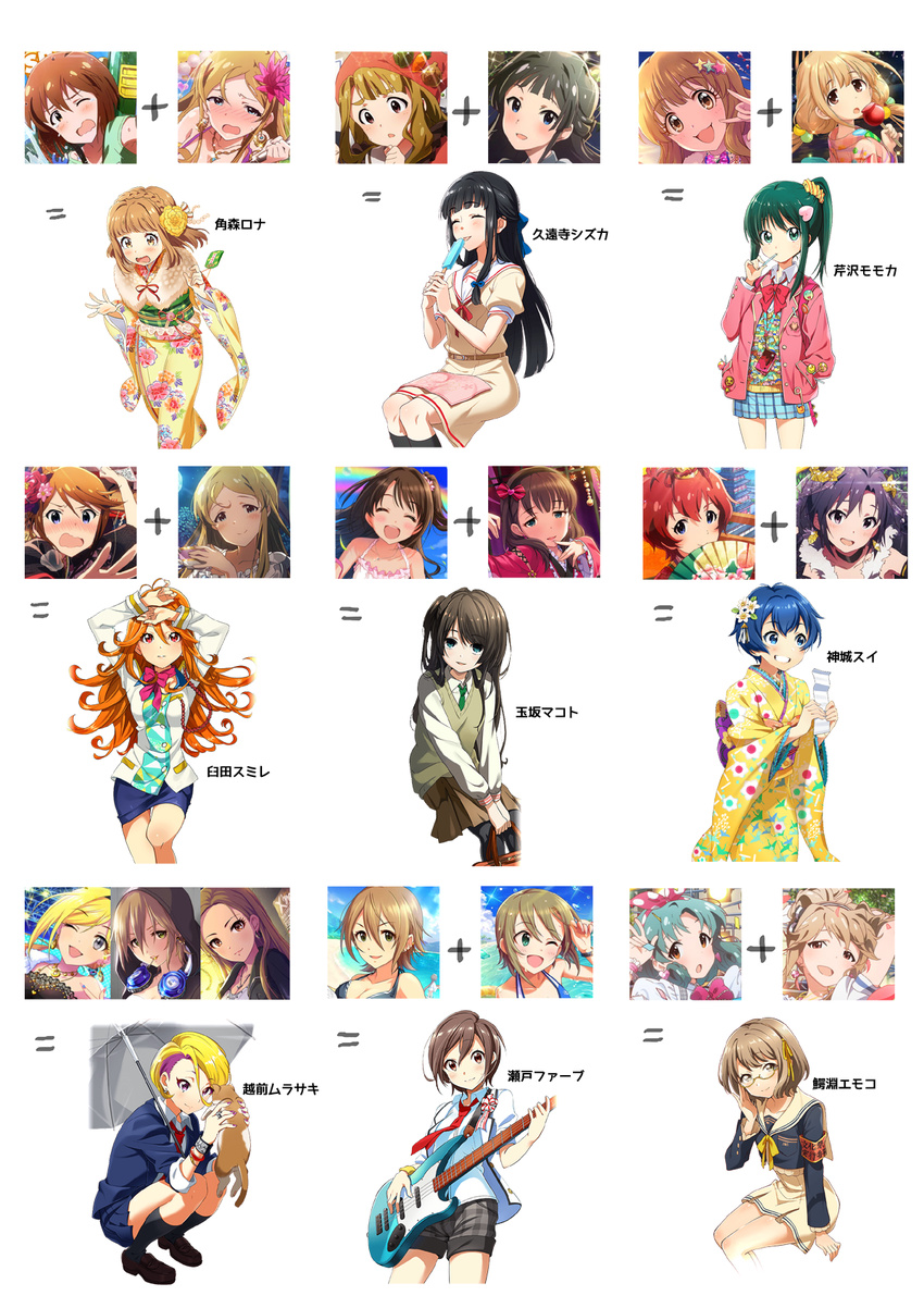 bad_id bad_twitter_id collage echizen_murasaki fusion futaba_anzu hagiwara_yukiho highres idolmaster idolmaster_(classic) idolmaster_cinderella_girls idolmaster_million_live! kamishiro_sui kimura_natsuki kuonji_shizuka mogami_shizuka moroboshi_kirari multiple_girls official_art serizawa_momoka seto_ferb shinomiya_karen tada_riina tamasaka_makoto tokoro_megumi tokyo_7th_sisters translated tsunomori_rona usuta_sumire wanibuchi_emoko