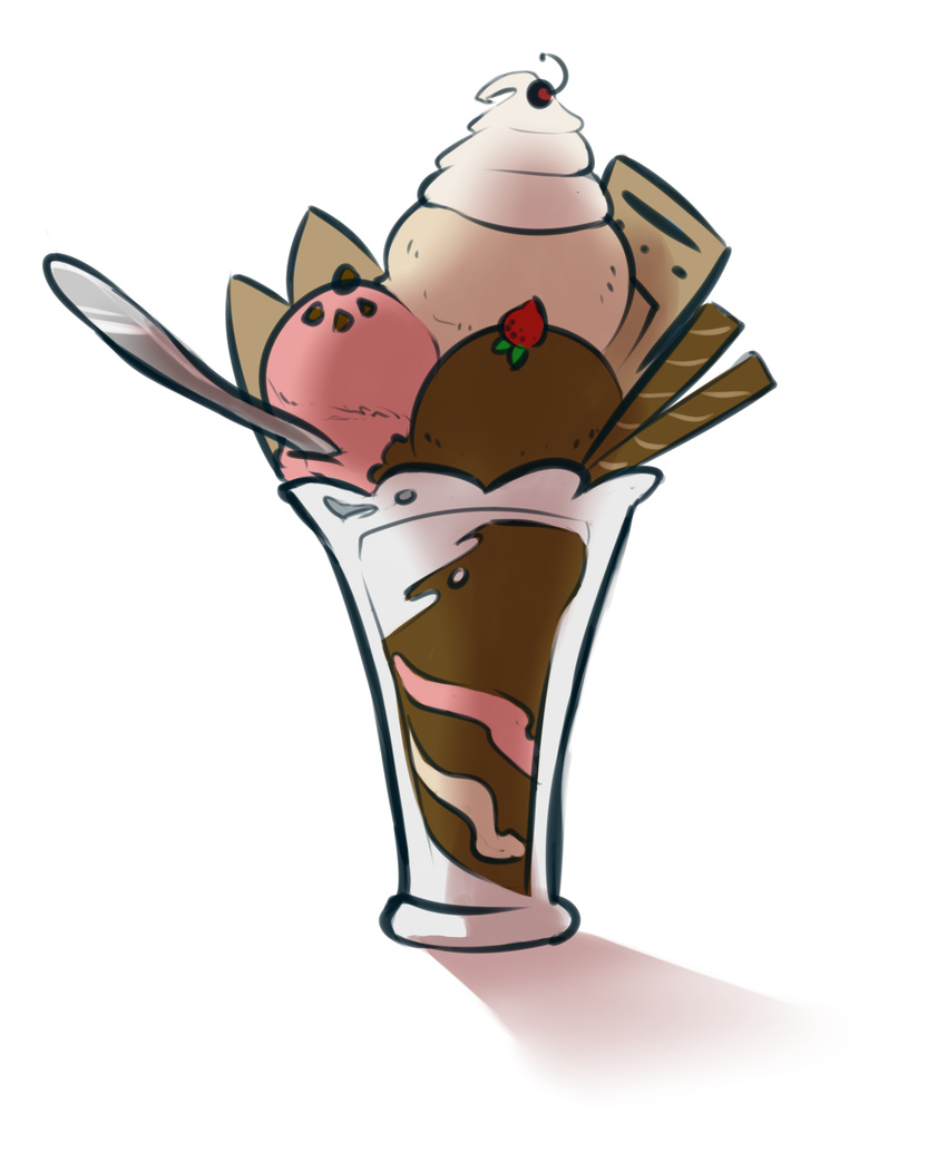 candy cherry chocolate cracks cream dessert food fruit glass ice_cream scorci spoon strawberry sundae vanilla vase