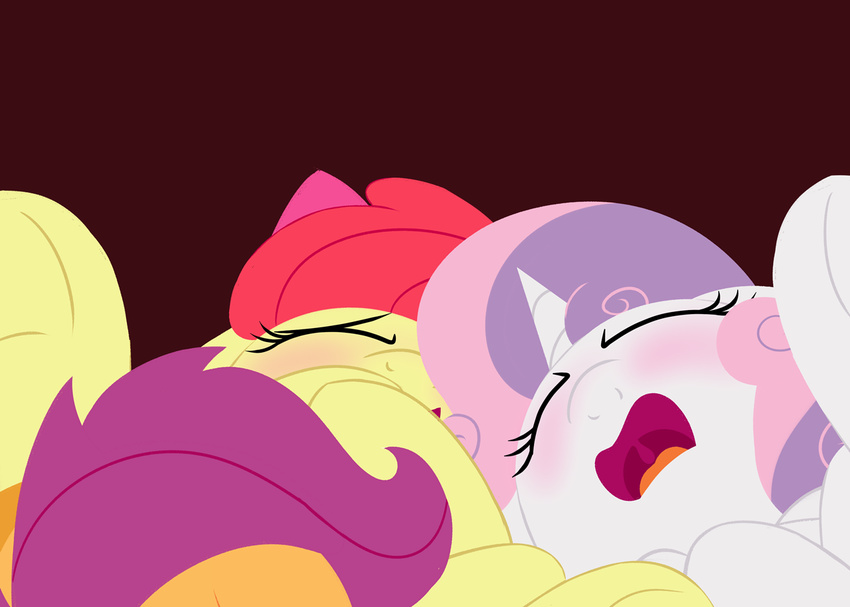 2016 apple_bloom_(mlp) cunnilingus dtcx97 earth_pony equine female female/female feral friendship_is_magic horn horse mammal my_little_pony oral pegasus pony scootaloo_(mlp) sex sweetie_belle_(mlp) unicorn vaginal wings