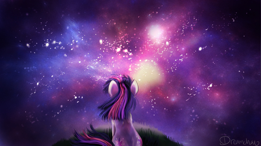 2013 cutie_mark dreampaw equine female feral friendship_is_magic fur grass hair hi_res horn mammal multicolored_hair my_little_pony outside purple_fur purple_hair sky solo star twilight_sparkle_(mlp) two_tone_hair unicorn