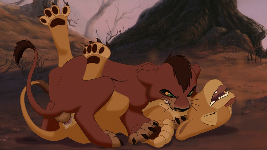 bite claws cub cum disney duo feline female feral feral_on_feral hi_res kiara kovu lion male male/female mammal penetration penis pussy sex the_giant_hamster the_lion_king vaginal young