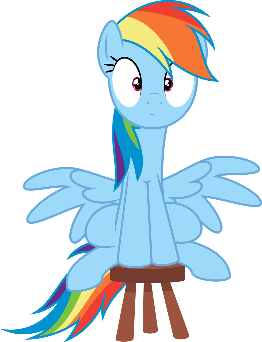 2014 absurd_res alpha_channel blue_feathers blue_fur chair equine feathered_wings feathers female friendship_is_magic fur hair hi_res mammal multicolored_hair my_little_pony pegasus purple_eyes rainbow_dash_(mlp) simple_background solo spier17 transparent_background wings