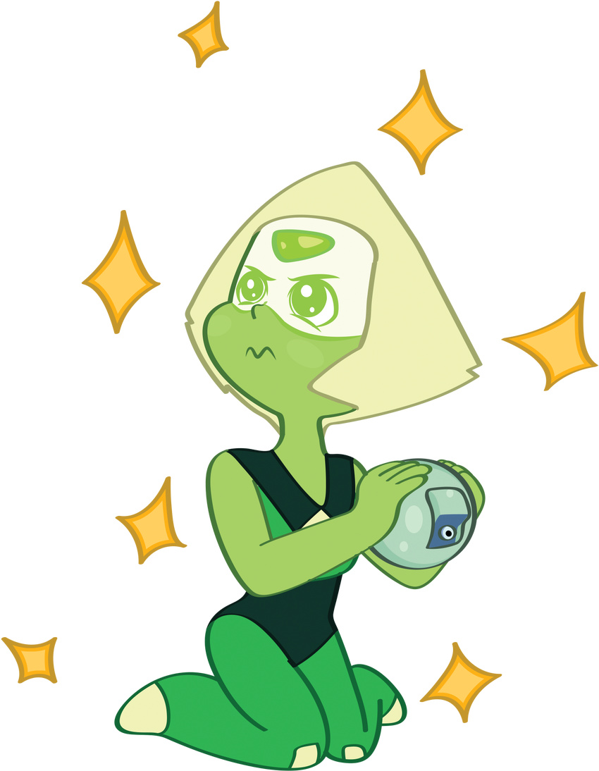 alien female gem_(species) green_eyes green_skin peridot_(steven_universe) solo steven_universe