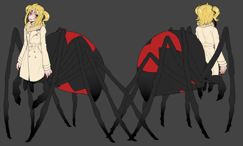 appendagechild arachnid arthropod black_widow blonde_hair charlotte_walton drider female flat_chested hair human mammal mandibles multiple_eyes solo spider spidertaur