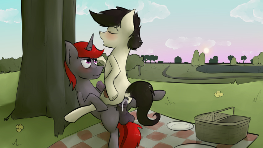 anal cum cum_in_ass cum_inside male male/male marsminer my_little_pony park pone_keith public vocal_pony