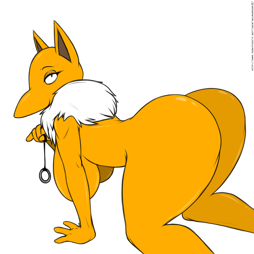 big_breasts big_butt big_nose breasts butt eyelashes female galmgaruda51 huge_butt hypno nintendo nude pok&eacute;mon pok&eacute;morph simple_background smile solo video_games white_background yellow_body