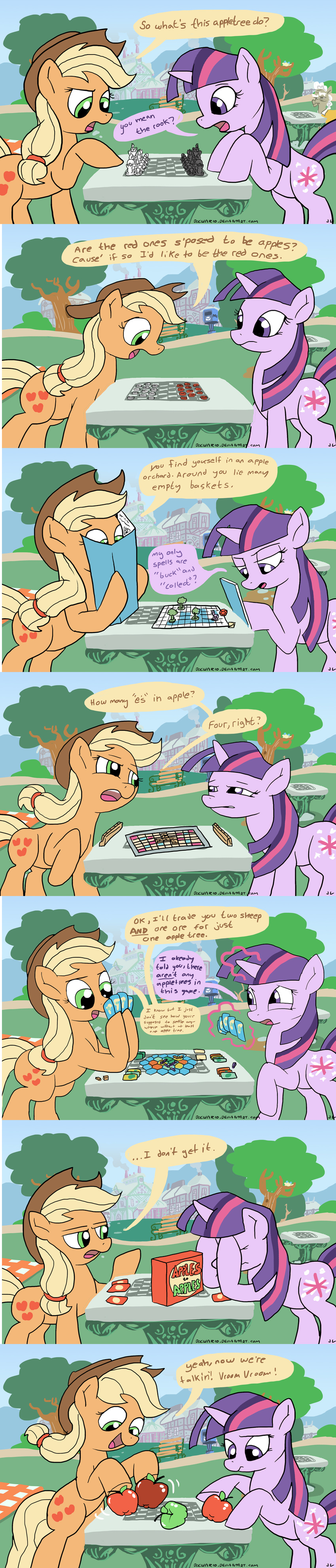 2012 apple applejack_(mlp) board_game checkers chess docwario equine female food friendship_is_magic fruit horn horse mammal my_little_pony pony twilight_sparkle_(mlp) unicorn