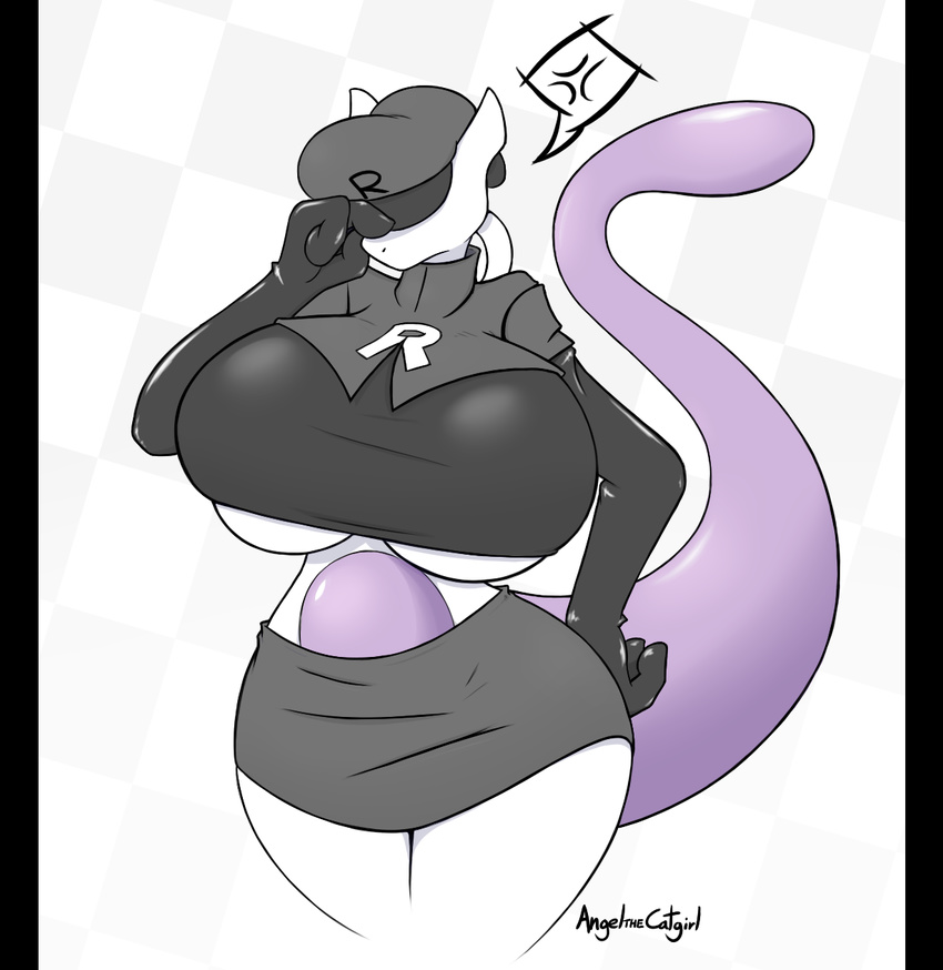 angelthecatgirl big_breasts breasts huge_breasts legendary_pok&eacute;mon mewtwo nintendo pok&eacute;mon team_rocket video_games