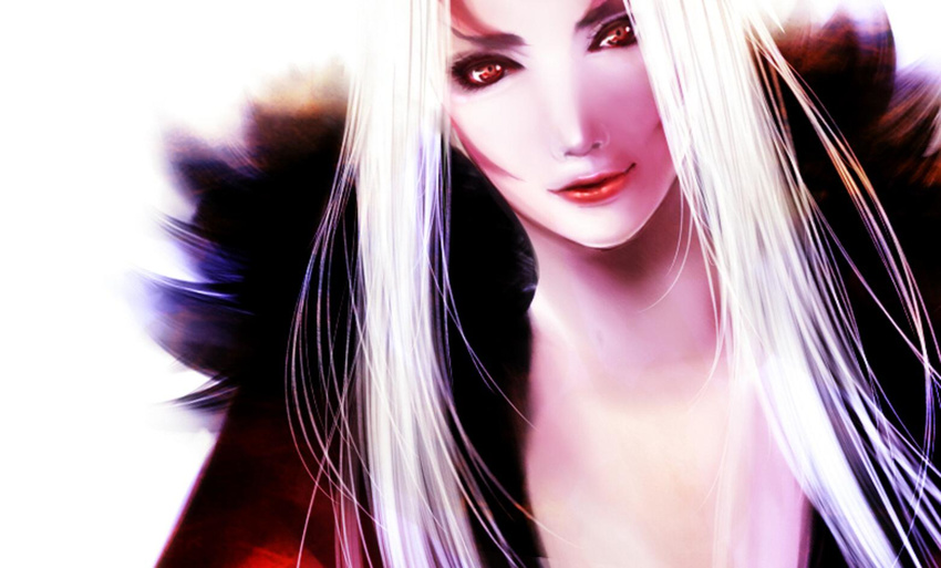 dress final_fantasy final_fantasy_viii gennya lips red_eyes shadow solo ultimecia white_hair