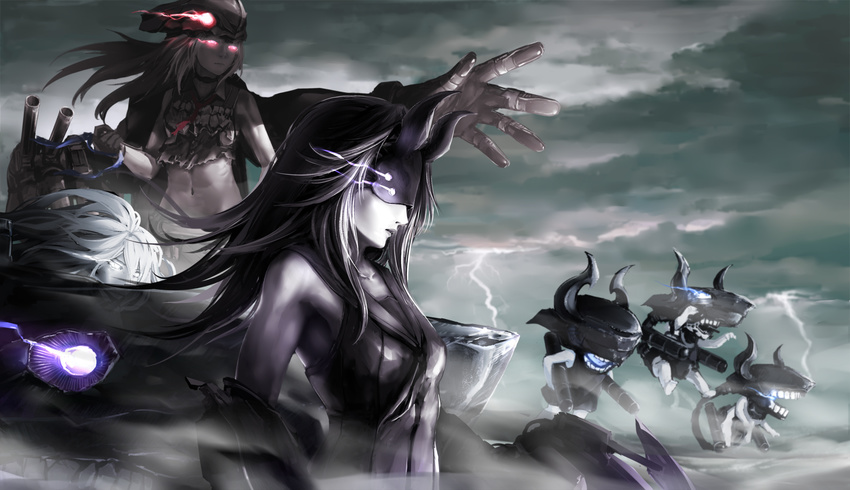 destroyer_water_oni kantai_collection light_cruiser_hime pt_imp_group submarine_hime ttc
