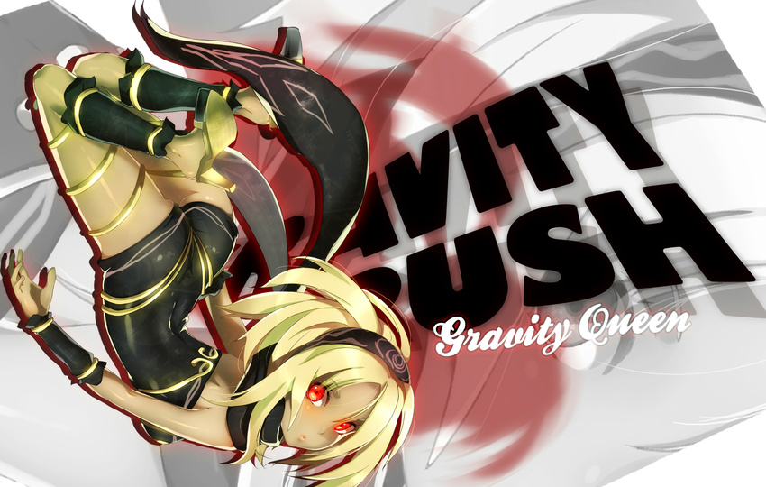 blonde_hair gravity_daze headband kat_(gravity_daze) rakkou red_eyes short_hair