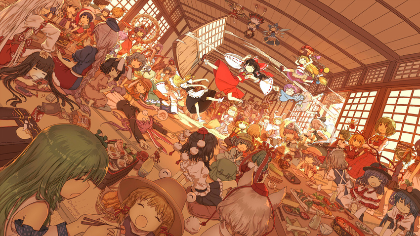 aki_minoriko aki_shizuha alice_margatroid animal_ears bunny_ears bunnygirl chen cirno dahuang daiyousei doll doremy_sweet fairy flandre_scarlet food foxgirl fujiwara_no_mokou futatsuiwa_mamizou group hakurei_reimu hat hata_no_kokoro hieda_no_akyuu hijiri_byakuren hinanawi_tenshi houjuu_nue hourai houraisan_kaguya ibara_kasen ibuki_suika imaizumi_kagerou inaba_tewi inubashiri_momiji izayoi_sakuya japanese_clothes kagiyama_hina kaku_seiga kamishirasawa_keine kawashiro_nitori kazami_yuuka kijin_seija kirisame_marisa kishin_sagume kochiya_sanae komeiji_satori konpaku_youmu kumoi_ichirin letty_whiterock lunasa_prismriver lyrica_prismriver maid mask medicine_melancholy merlin_prismriver miko miyako_yoshika mononobe_no_futo moriya_suwako motoori_kosuzu murasa_minamitsu myon mystia_lorelei nagae_iku nazrin onozuka_komachi patchouli_knowledge reisen_udongein_inaba remilia_scarlet ringo_(touhou) rope rumia saigyouji_yuyuko seiran sekibanki shameimaru_aya shikieiki_yamaxanadu skirt soga_no_tojiko su-san sukuna_shinmyoumaru tatara_kogasa toramaru_shou touhou toyosatomimi_no_miko tsukumo_benben vampire wakasagihime wings wolfgirl wriggle_nightbug yagokoro_eirin yakumo_ran yakumo_yukari yasaka_kanako