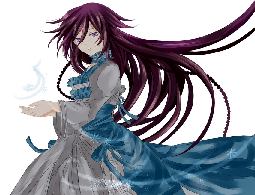 alice_(pandora_hearts) bad_id bad_pixiv_id bow brown_hair choker dress long_hair pandora_hearts purple_eyes solo very_long_hair